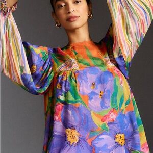 BI-nk Miranda Peasant Blouse in Plum